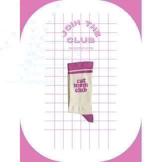 Join The Club Socks Cat Mom Club - pink