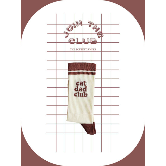 Join The Club Socken Cat Dad Club - braun