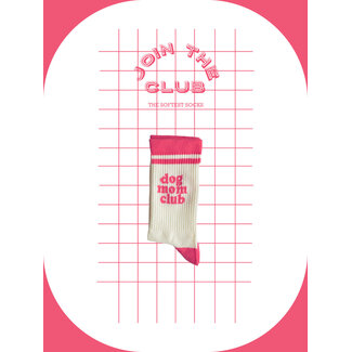 Join The Club Sokken Dog Mom Club - raspberry