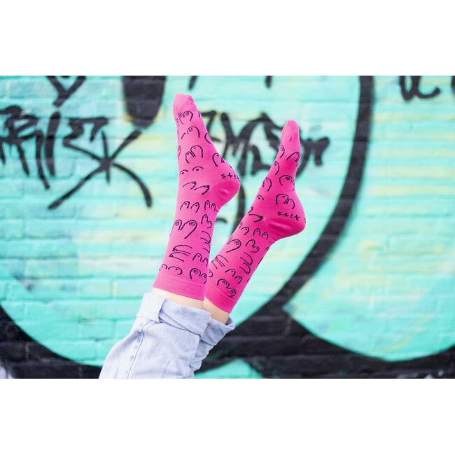 Eat Mielies Socks Titties - fuchsia