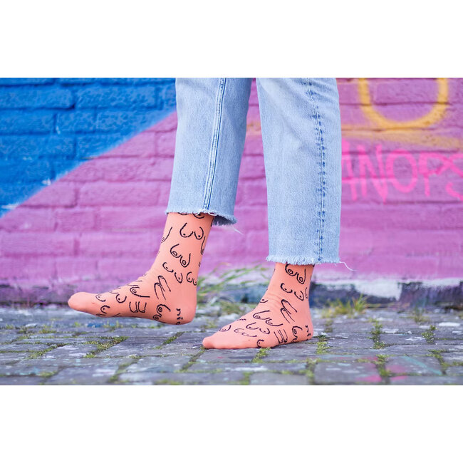 Eat Mielies - Socken Titties - Titten - peach