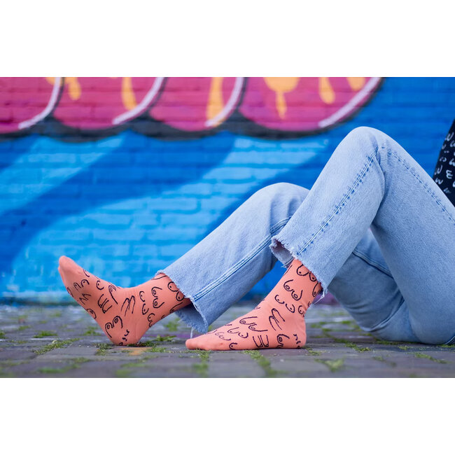 Eat Mielies - Socken Titties - Titten - peach