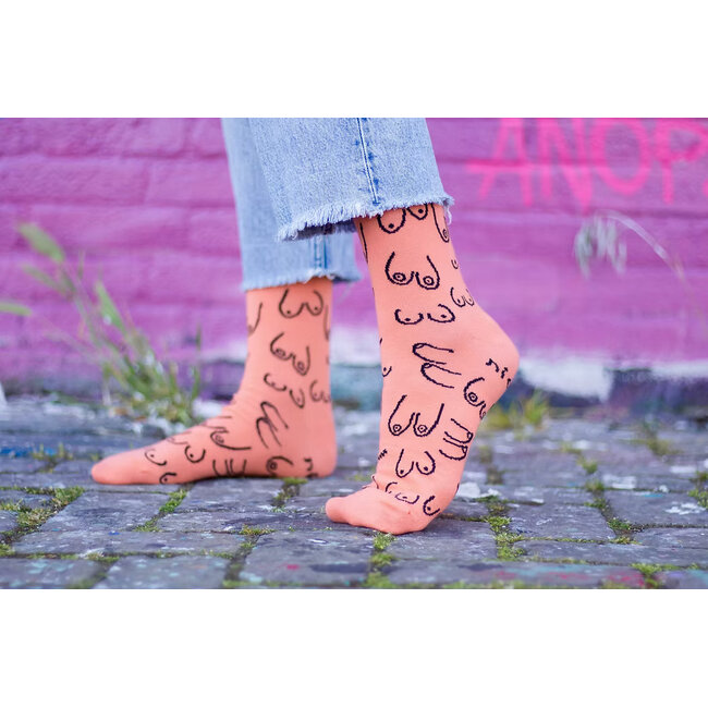 Eat Mielies - Chaussettes Titties - peach