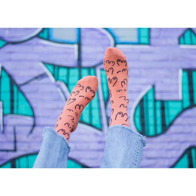 Eat Mielies - Socken Titties - Titten - peach