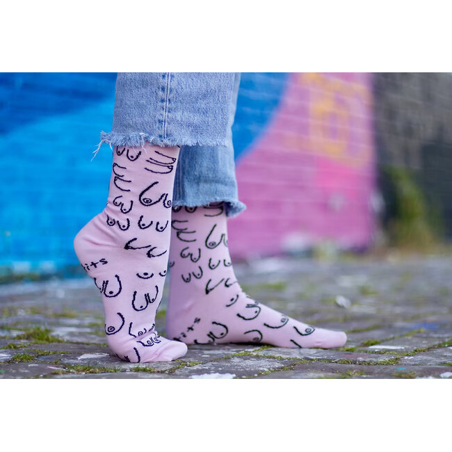 Eat Mielies - Chaussettes Titties - pink
