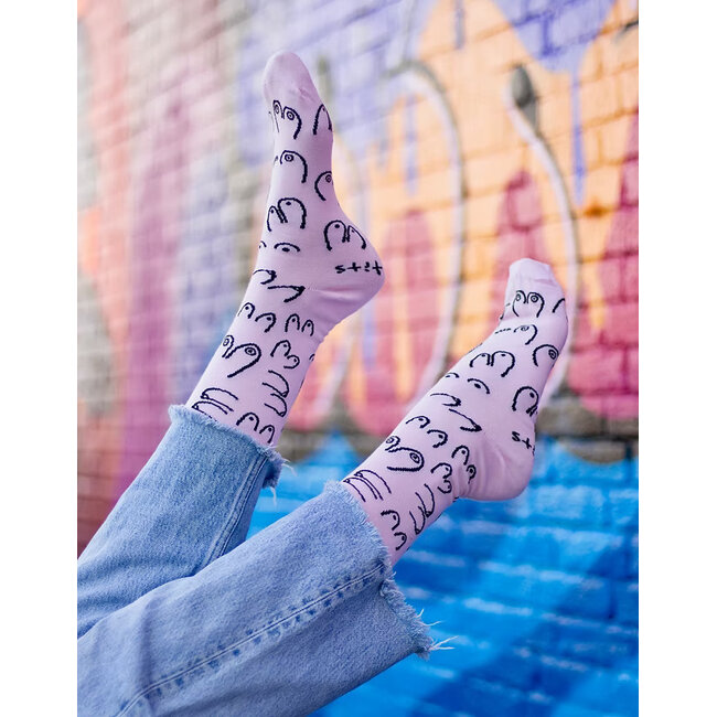 Eat Mielies - Chaussettes Titties - pink