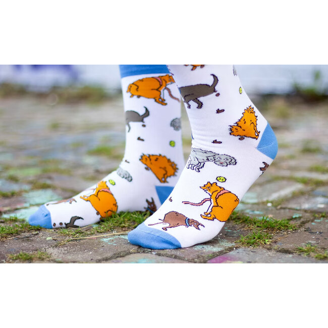 Eat Mielies - Chaussettes Caca Chiens - Dogs Pooping