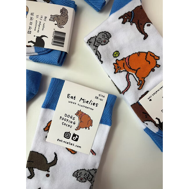 Eat Mielies - Socken Kackende Hunde - Dogs Pooping