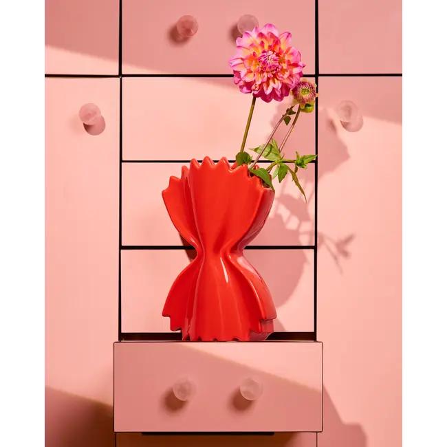 Fluid Market - Vase Pasta  - rouge - céramique - édition limitée
