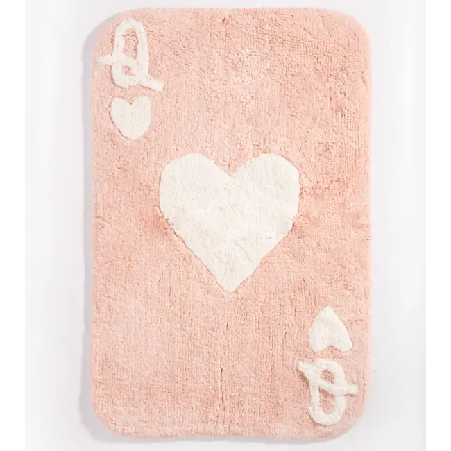 L'Expressionist - Bath Mat Queen of Hearts Playing Card