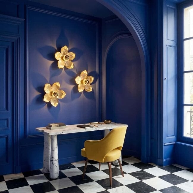 Werns Werner Voß - Wall Lamp Bloom Flower - gold