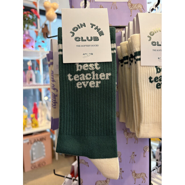 Join The Club Chaussettes Best Teacher Ever - large