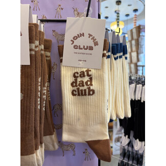 Join The Club Sokken Cat Dad Club - bruin