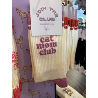 Join The Club Socks Cat Mom Club - pink