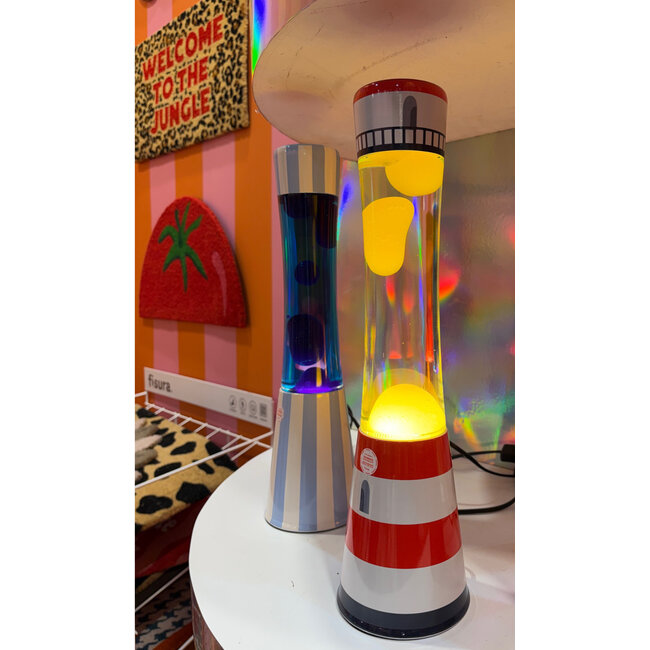 Fisura - Lavalampe Lighthouse - Leuchtturm - transparent/gelb