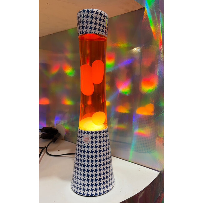 Fisura - Lavalampe Bon Voyage - gelb/orange - Motiv-Sockel
