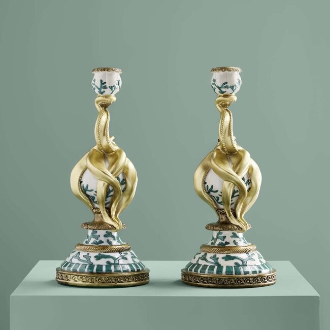 Werns Werner Voß - Bougeoir Otto Octopus - lot de 2 - turquoise