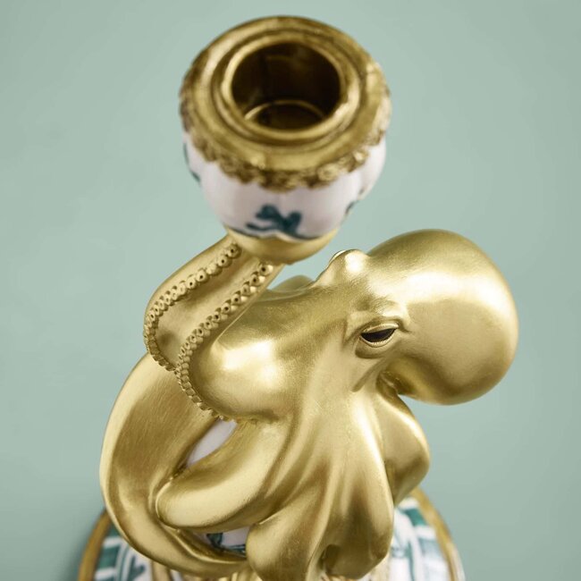 Werns Werner Voß - Candle Holder - Candlestick Otto Octopus - set of 2 - turquoise