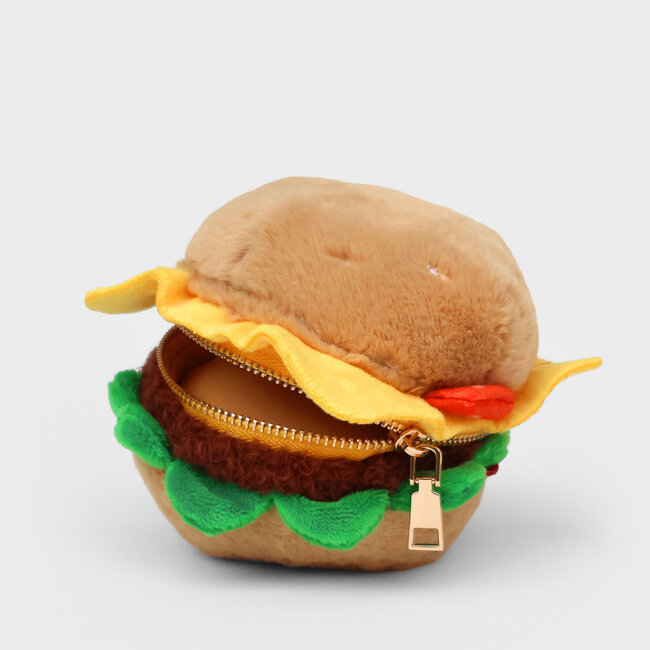 Suck UK - Pochette à Hamburger en Peluche avec fermeture éclair