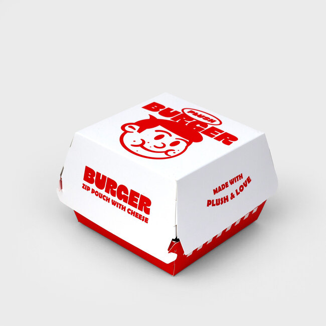 Suck UK - Pochette à Hamburger en Peluche avec fermeture éclair