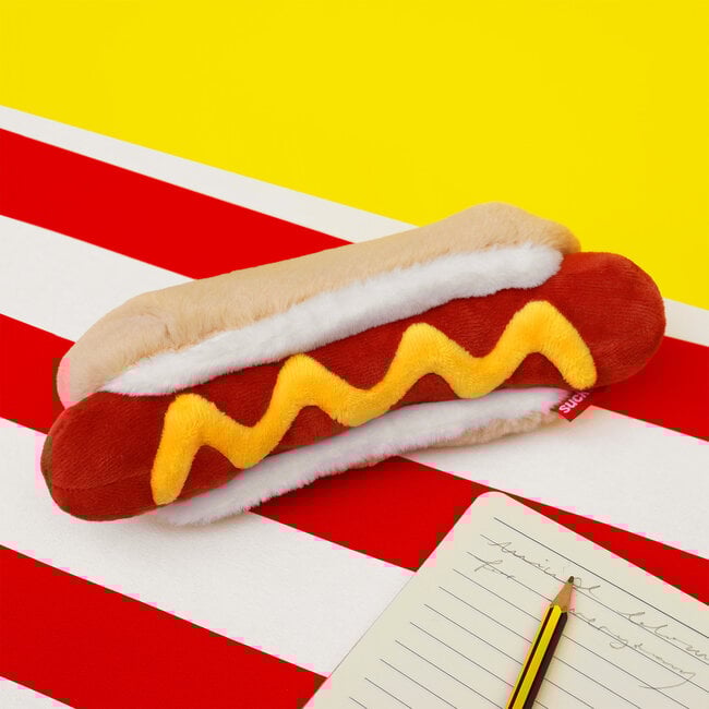 Suck UK - Plush Hot Dog Pouch with Zipper