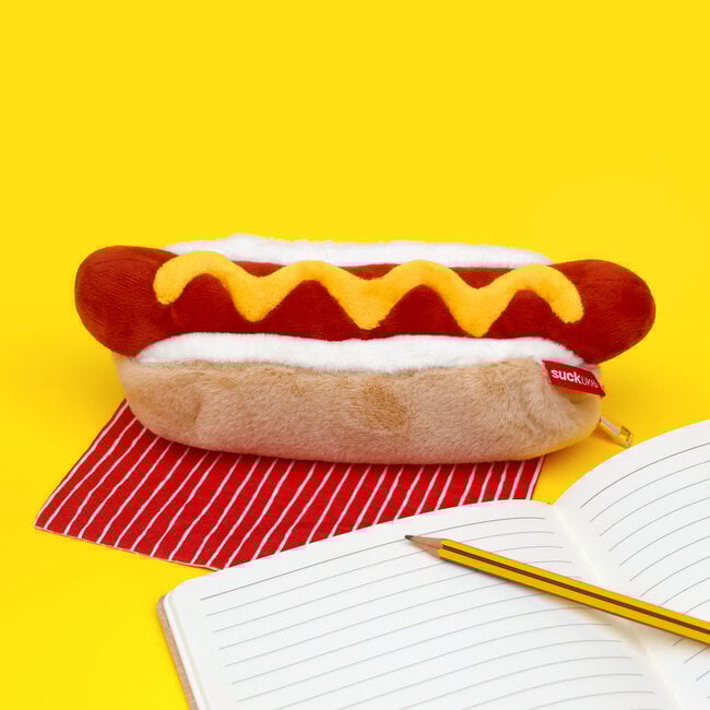 Suck UK - Pluche Hot Dog-etui met Rits