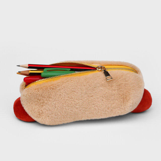 Suck UK - Pluche Hot Dog-etui met Rits