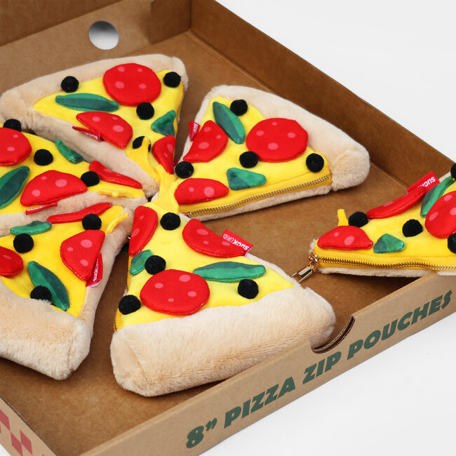 Suck UK – Plüsch-Pizza-Etui mit Reißverschluss