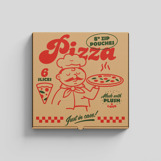 Suck UK - Pluche Pizza-etui met Rits