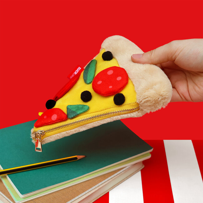 Suck UK - Pochette à Pizza en Peluche avec fermeture éclair