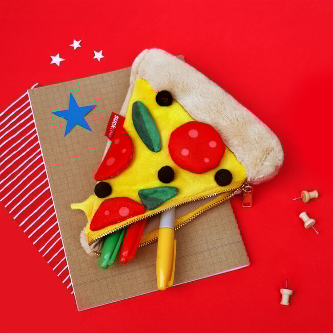 Suck UK - Pluche Pizza-etui met Rits