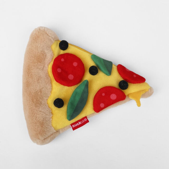Suck UK - Plush Pizza Pouch with Zipper