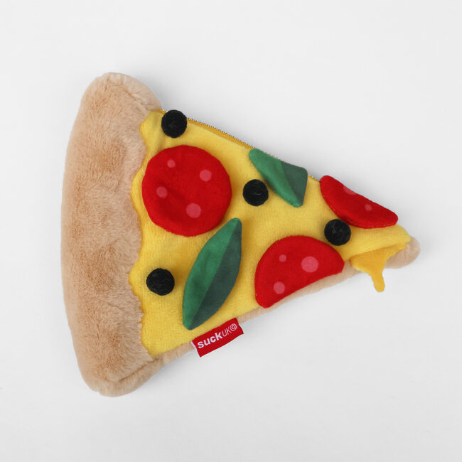 Suck UK - Pochette à Pizza en Peluche avec fermeture éclair