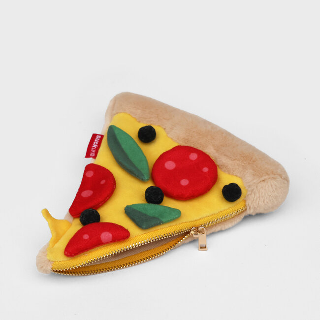 Suck UK - Plush Pizza Pouch with Zipper