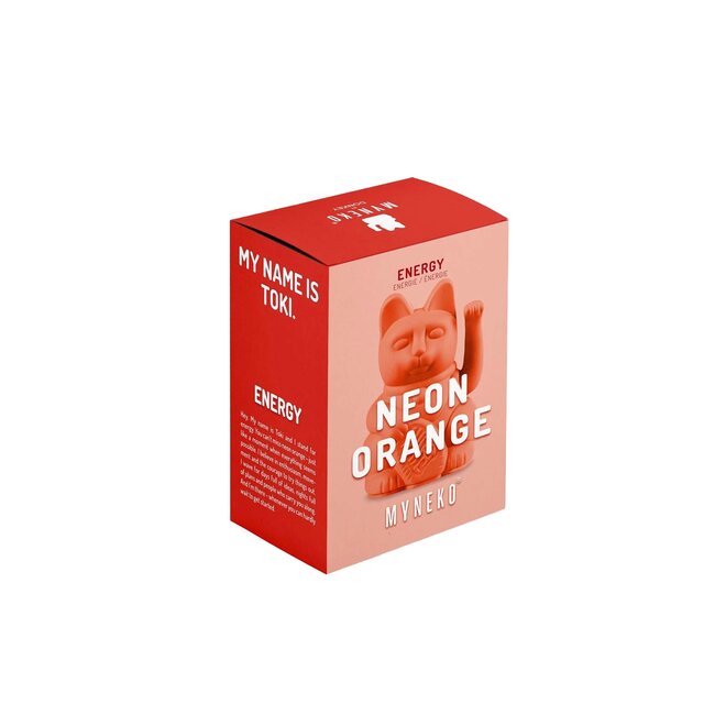 Donkey - Wuivende Gelukskat Maneki-Neko Mini - neon oranje