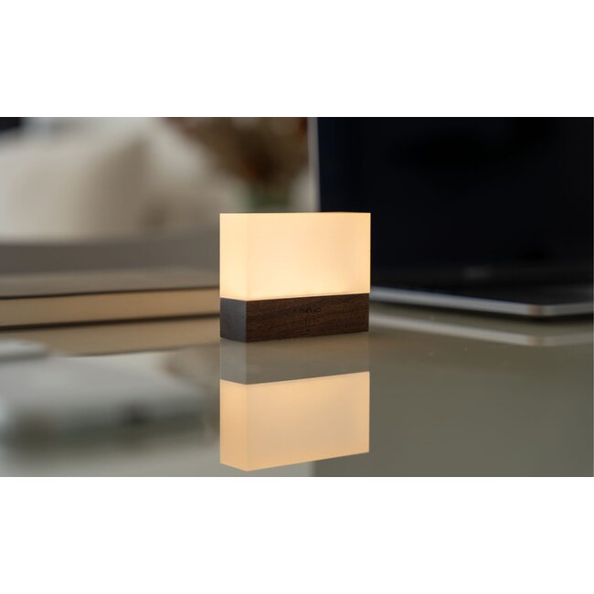 Ginkgo - Veilleuse CuraCheese - rechargeable - bois de noyer naturel