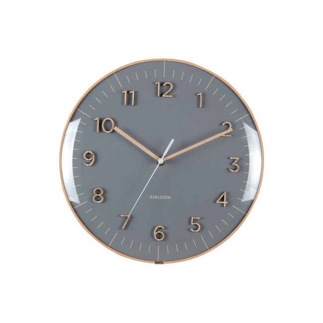 Karlsson - Horloge Murale Esencia Dome - gris foncé
