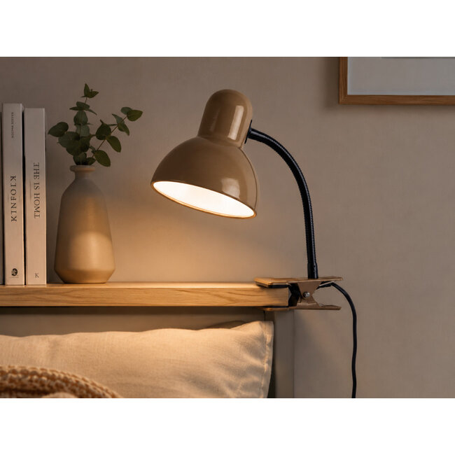 Leitmotiv - Lampe à Pince New Retro - brun moka