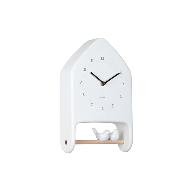 Karlsson Wall Clock Love Birds - white