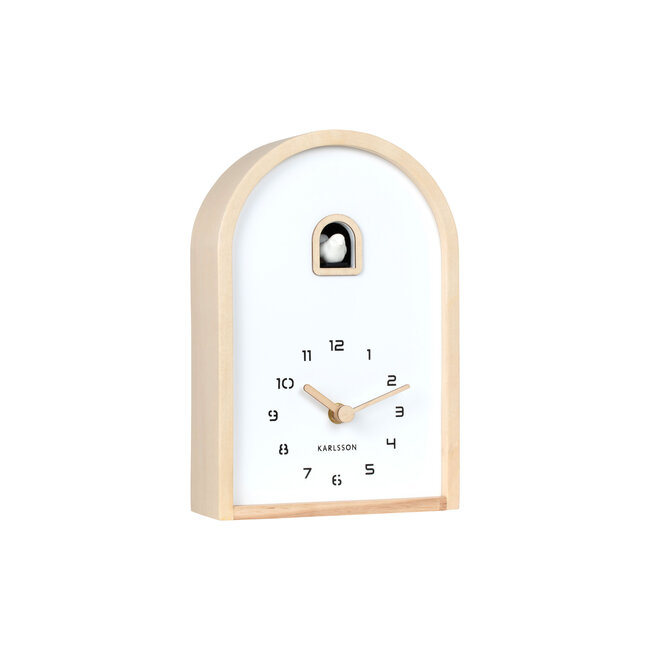 Karlsson Wall/Table Clock Curva Cuckoo - light wood