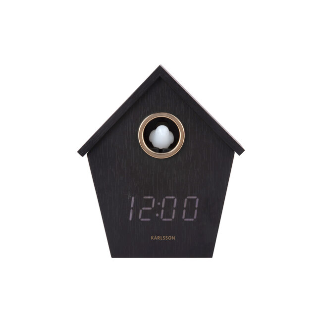 Karlsson - Kuckuckswecker Riqueza Cuckoo - schwarz - LED - USB