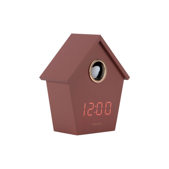 Réveil Coucou Riqueza - rouge bordeaux - LED - USB