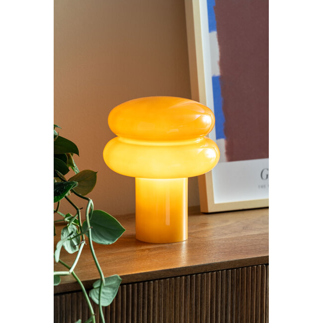 Leitmotiv - Lampe de Table Incesante Double Ring - ocre