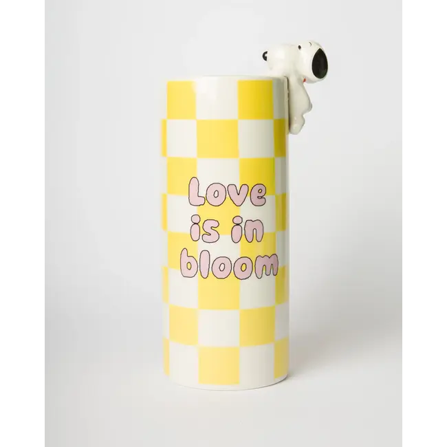 Blogo Design - Vase Snoopy Love Is In Bloom - jaune