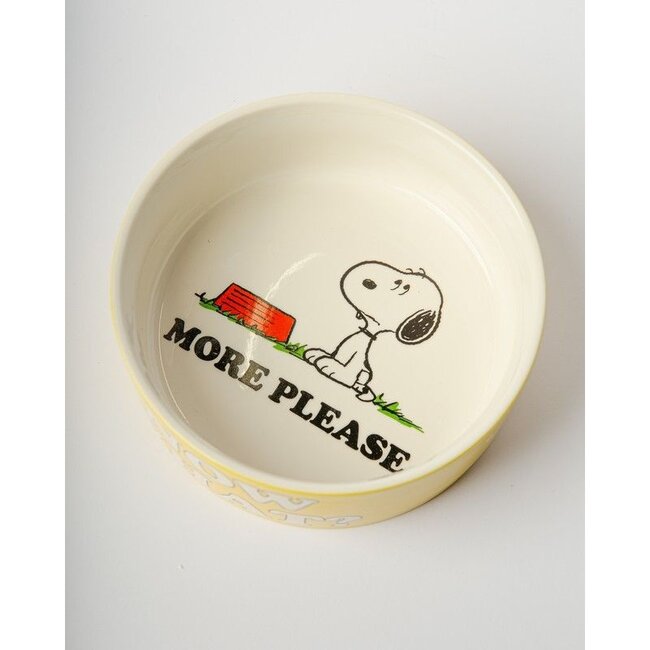 Blogo Design - Dog Bowl Snoopy More Please - yellow
