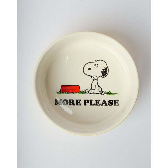 Blogo Design - Hondenbak Snoopy More Please - geel