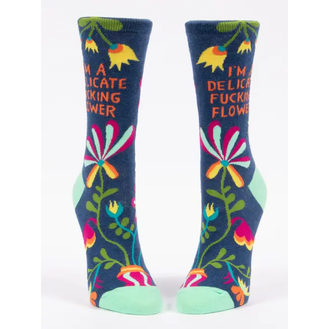 Blue Q - Socken Delicate Fucking Flower - Größe 36-41 (Damen)