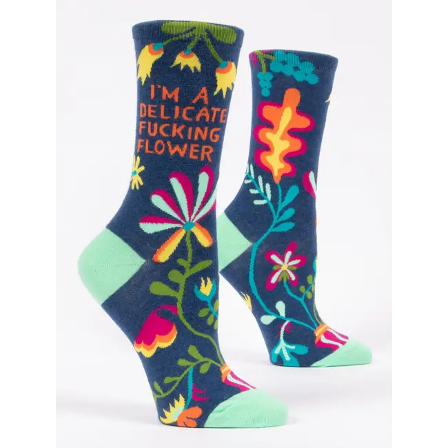 Blue Q - Sokken / Kousen Delicate Fucking Flower - maat 36-41 (vrouwen)