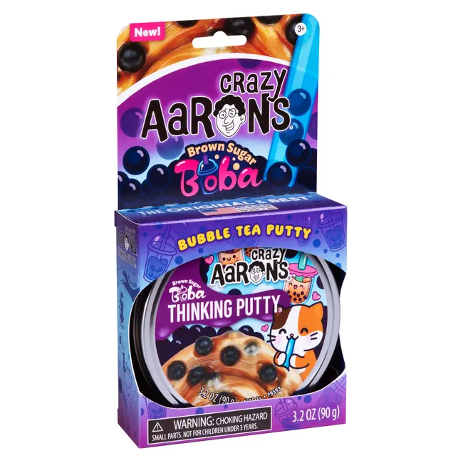 Crazy Aaron's Thinking Putty Brown Sugar Boba - Pâte Sensorielle - jouet anti-stress