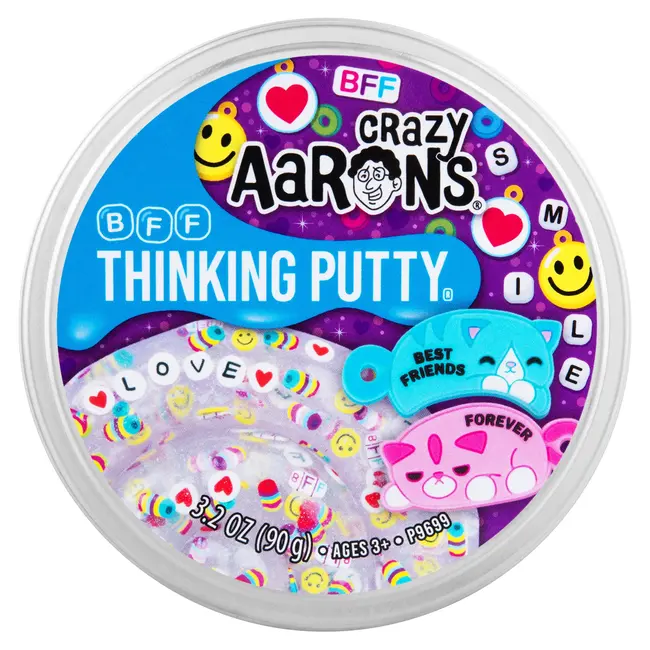 Crazy Aaron's Thinking Putty BFF - transparent et et scintillant - Pâte Sensorielle - jouet anti-stress